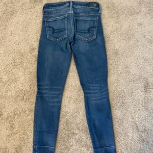 Barley worn American eagle jeans